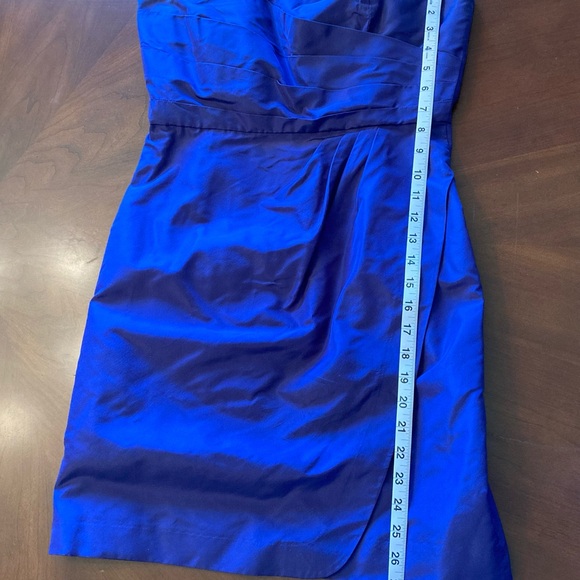 J. Crew Blue Ruched Strapless Cocktail Dress - Picture 8 of 10